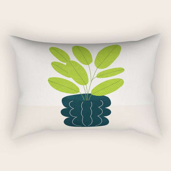 Black Pearl Vase & Spring Bud Leaves: Vases & Stuff 02 Rectangular Pillow Gallery Image 2