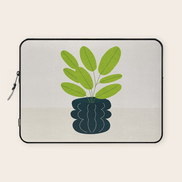 Black Pearl Vase & Spring Bud Leaves: Vases & Stuff 02 Laptop Sleeve Gallery Image 1