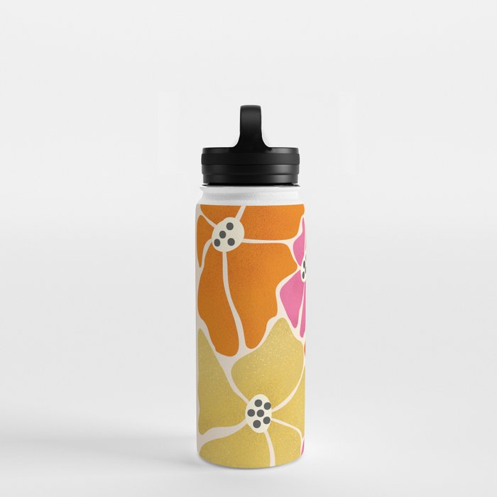 Blooming Retro Florals Water Bottle Gallery Image 3