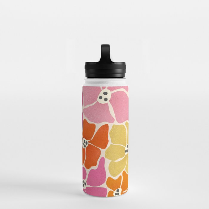 Blooming Retro Florals Water Bottle Gallery Image 2