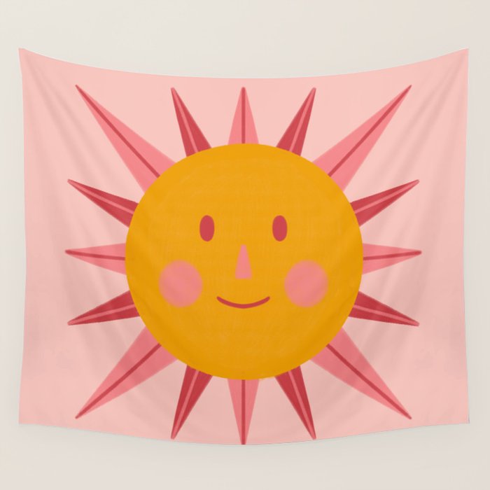 Happy Summer Sun Wall Tapestry Gallery Image 4