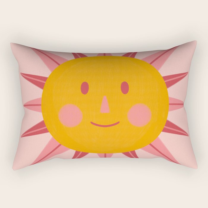 Happy Summer Sun Rectangular Pillow Gallery Image 1