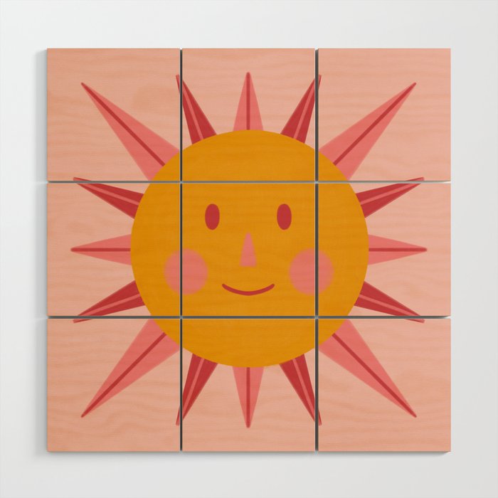 Happy Summer Sun Wood Wall Art Gallery Image 1