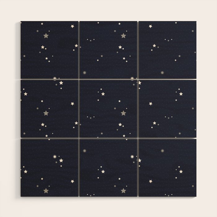 Starry Night Sky Wood Wall Art Gallery Image 1