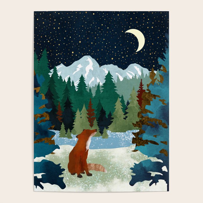 Winter Fox Vista Poster Gallery Image 1