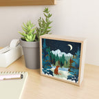 Winter Fox Vista Mini Art Print Gallery Image 2