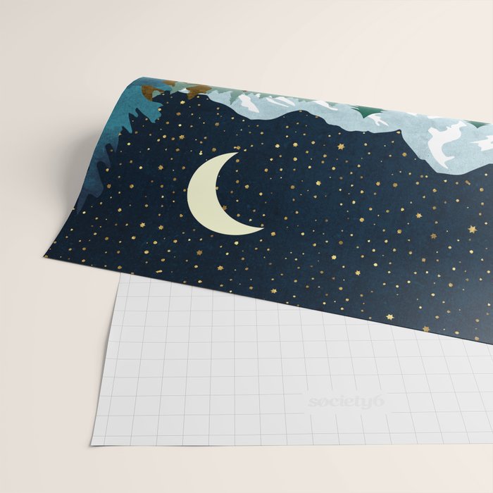 Winter Fox Vista Wrapping Paper Gallery Image 2