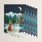 Winter Fox Vista Wrapping Paper Gallery Image 3