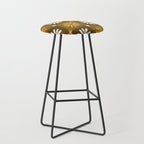 Checkered Daisies - Retro & Olive Stool Gallery Image 1