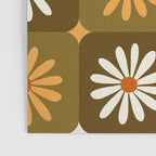 Checkered Daisies - Retro & Olive Poster Gallery Image 3