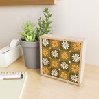 Checkered Daisies - Retro & Olive Mini Art Print Gallery Image 2