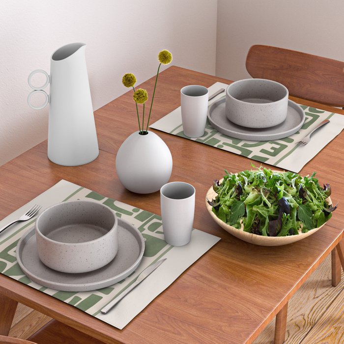 Organic Contemporary Modern Shapes 03 Placemat Gallery Image 2