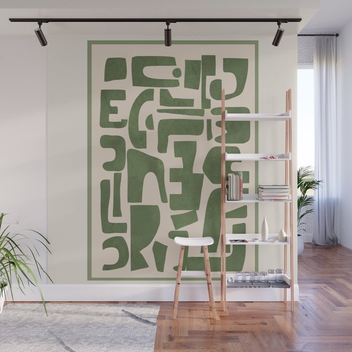 Organic Contemporary Modern Shapes 03 Wall Mural Gallery Image 1