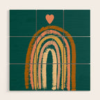 Rainbow Love Art Wood Wall Art Gallery Image 1