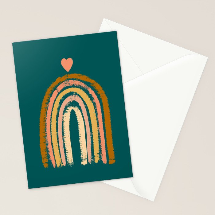 Rainbow Love Art Stationery Card Gallery Image 2