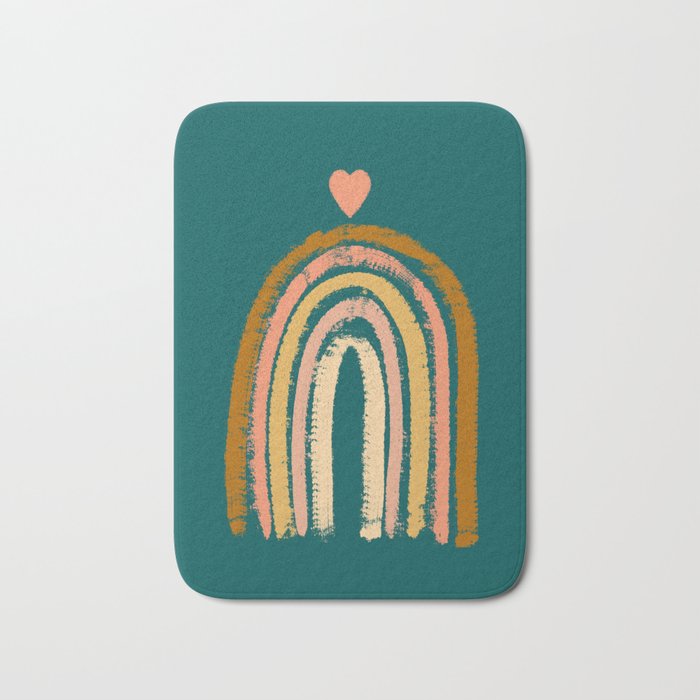 Rainbow Love Art Bath Mat Gallery Image 1
