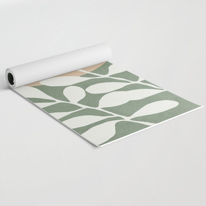 Minimal Abstract Leaves 02 Yoga Mat Gallery Image 2