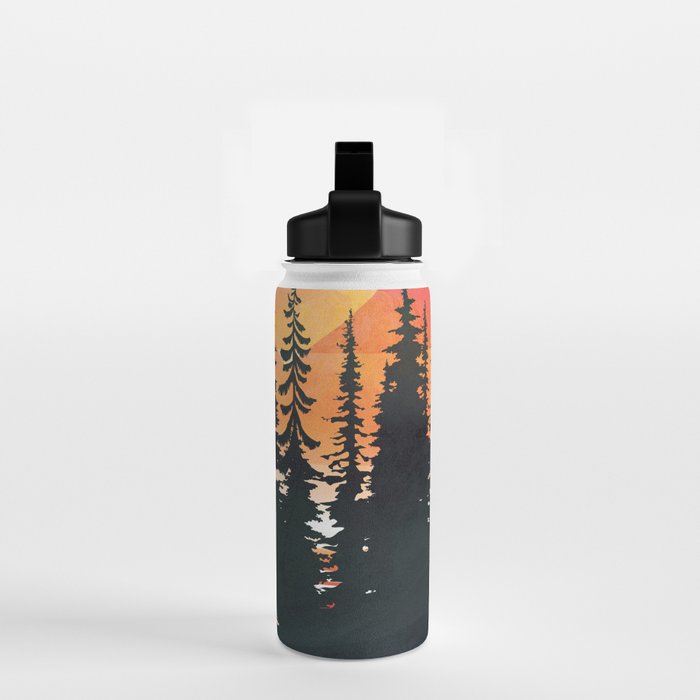 Pine Forest Sunset 2 Water Bottle Gallery Image 2