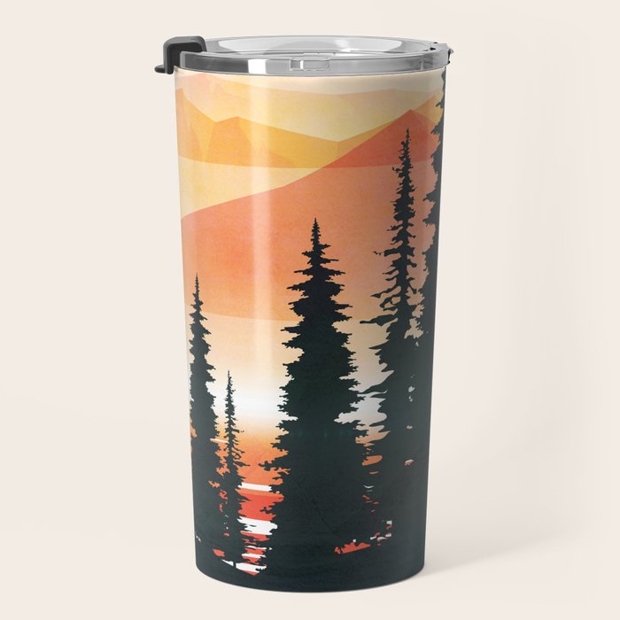 Pine Forest Sunset 2 Travel Mug Gallery Image 3
