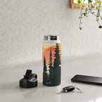 Pine Forest Sunset 2 Water Bottle Gallery Image 4
