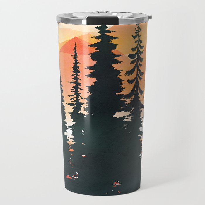 Pine Forest Sunset 2 Travel Mug Gallery Image 1