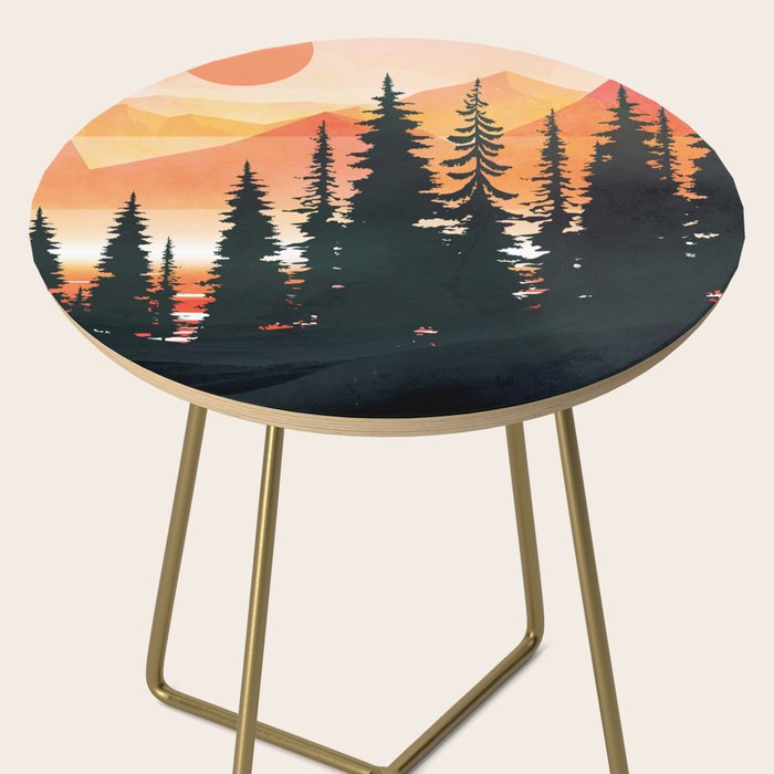 Pine Forest Sunset 2 Side Table Gallery Image 2