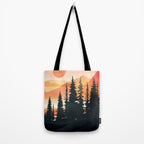 Pine Forest Sunset 2 Tote Bag Gallery Image 2