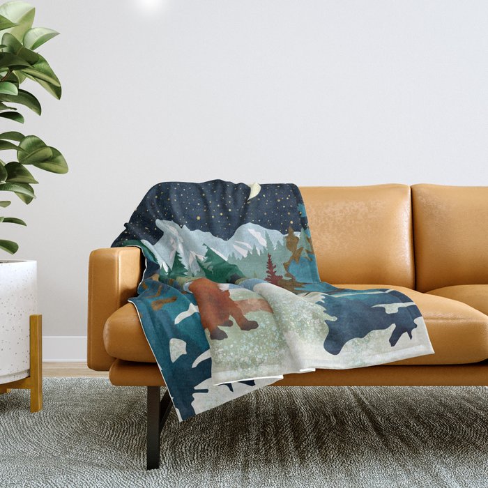 Winter Fox Vista Throw Blanket Gallery Image 1