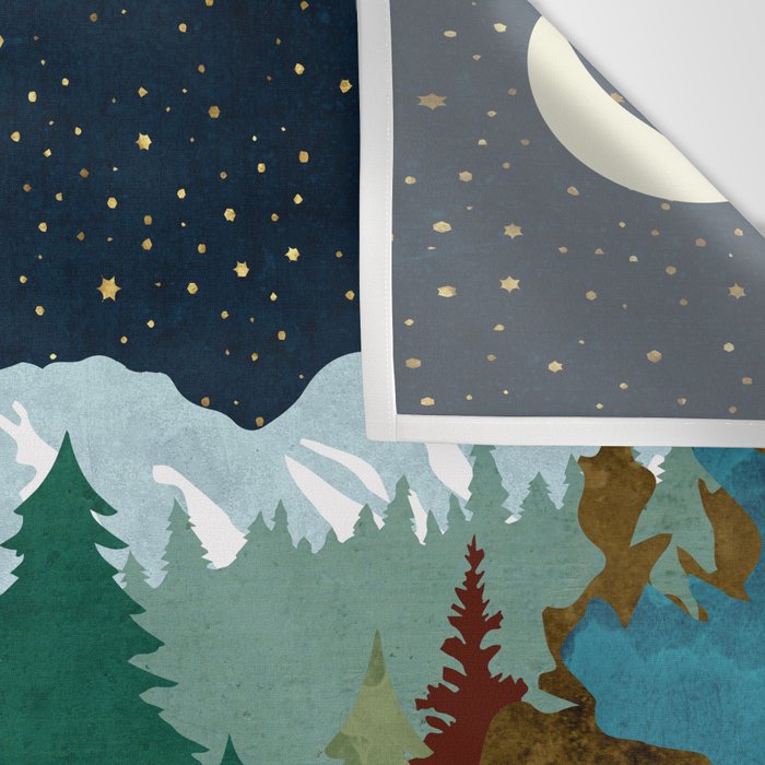 Winter Fox Vista Wall Tapestry Gallery Image 3
