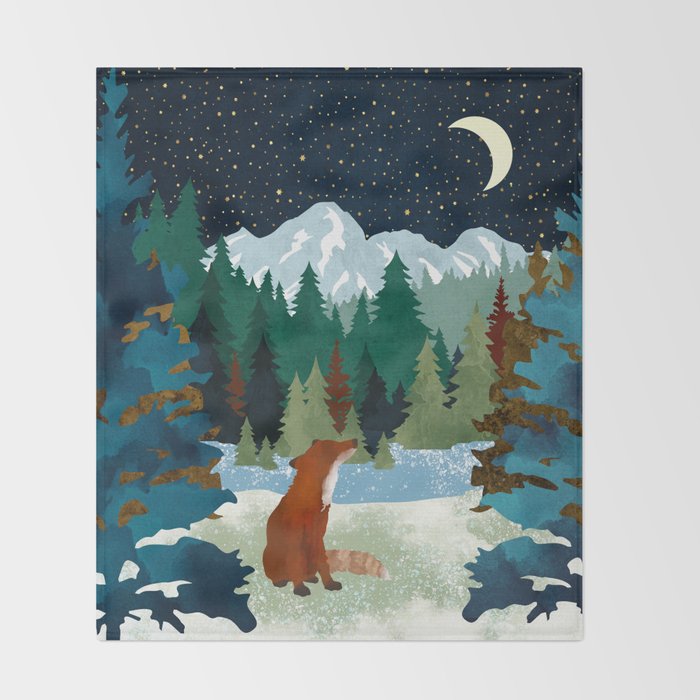 Winter Fox Vista Throw Blanket Gallery Image 2