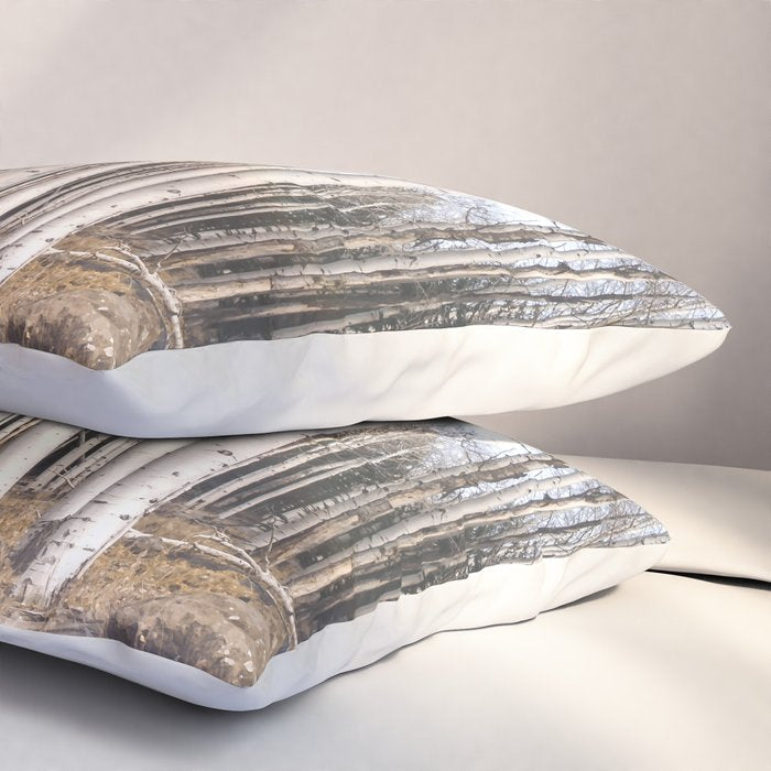 Tall Birch Forest Pillow Sham Gallery Image 3