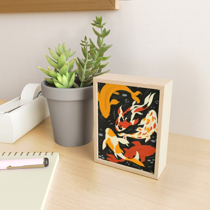Koi in Black Water Mini Art Print Gallery Image 2