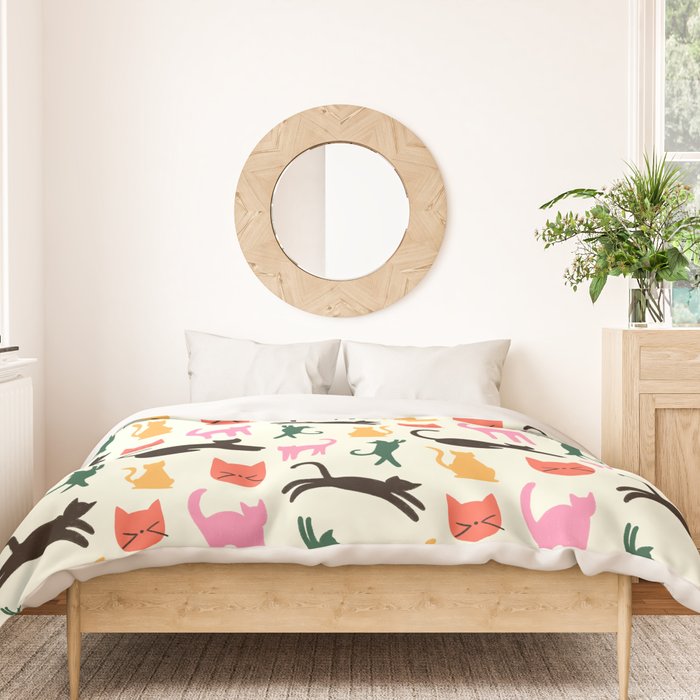 Colorful Cats Pattern Duvet Cover Gallery Image 3