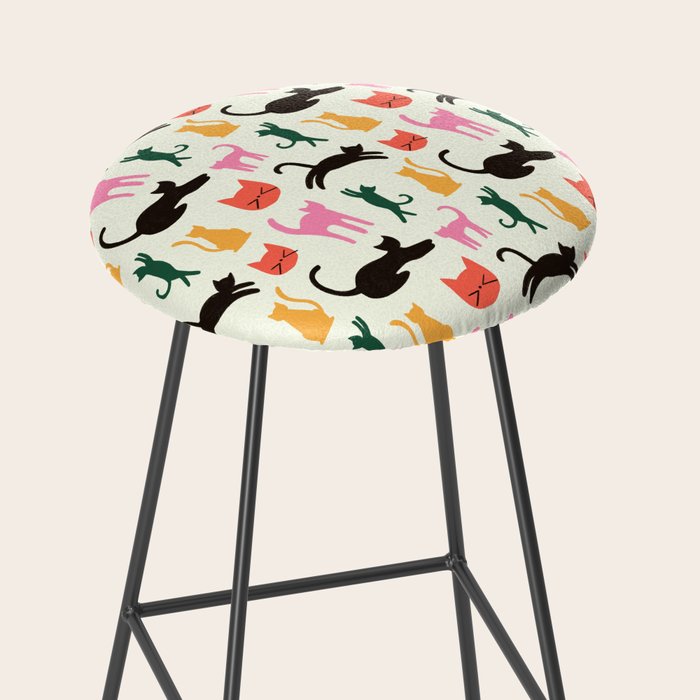 Colorful Cats Pattern Stool Gallery Image 2