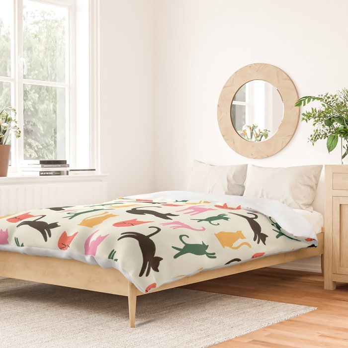 Colorful Cats Pattern Duvet Cover Gallery Image 2