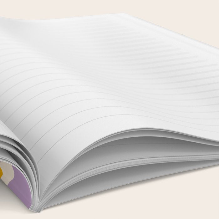 Retro Happy Daisy Flower in Purple Notebook Gallery Image 2