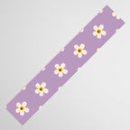 Retro Happy Daisy Flower in Purple Table Runner Gallery Image 3