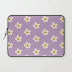 Retro Happy Daisy Flower in Purple Laptop Sleeve Gallery Image 1