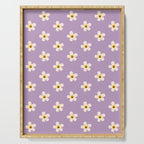 Retro Happy Daisy Flower in Purple Serving Tray Gallery Image 1