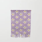 Retro Happy Daisy Flower in Purple Wall Hanging Gallery Image 1