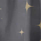 Gold Stars Black Ink Night Sky Magical Mid Century Pattern Window Curtain Gallery Image 4