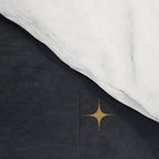 Gold Stars Black Ink Night Sky Magical Mid Century Pattern Comforter Gallery Image 4