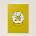 Gemini Snow Globe Stationery Card Gallery Image 2