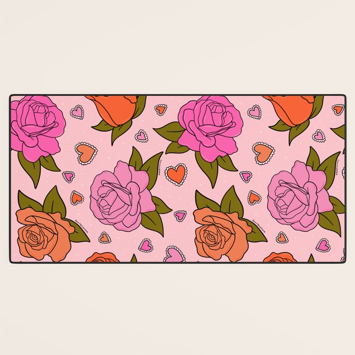 Valentine Roses Desk Mat Gallery Image 3