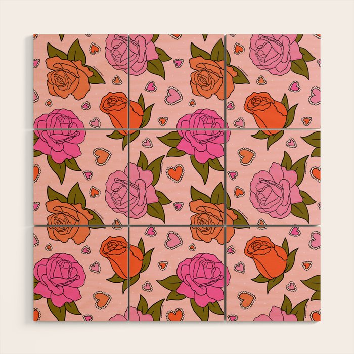 Valentine Roses Wood Wall Art Gallery Image 1