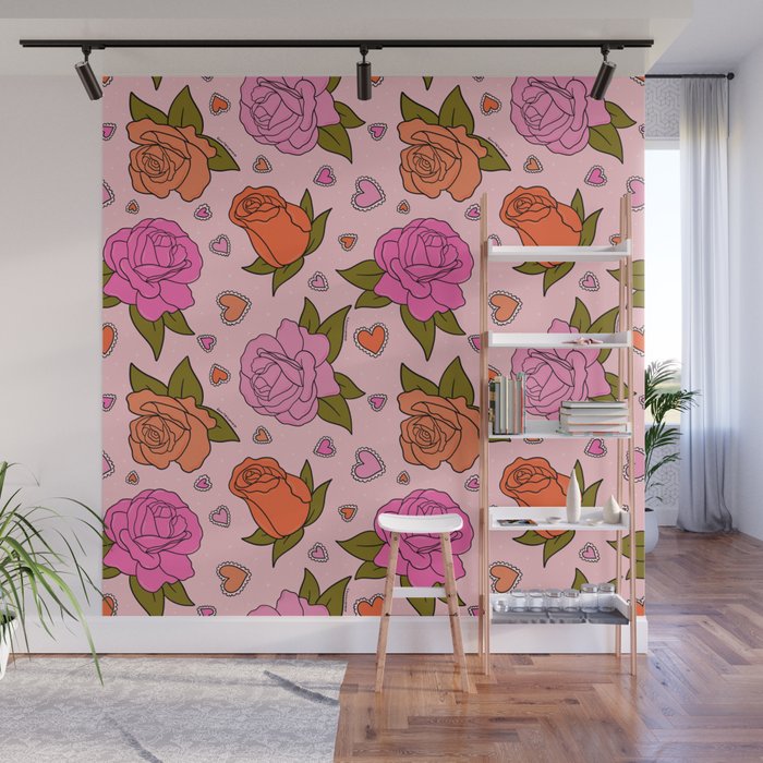 Valentine Roses Wall Mural Gallery Image 1