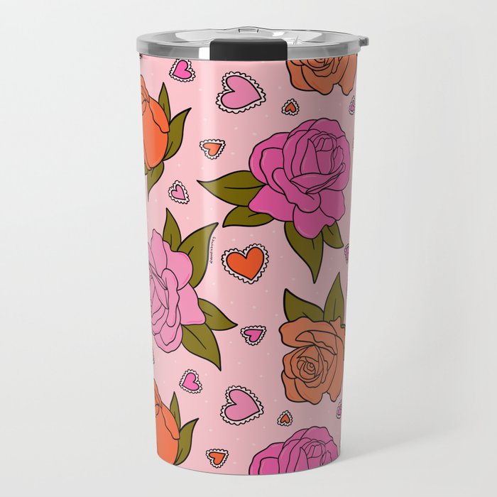 Valentine Roses Travel Mug Gallery Image 1