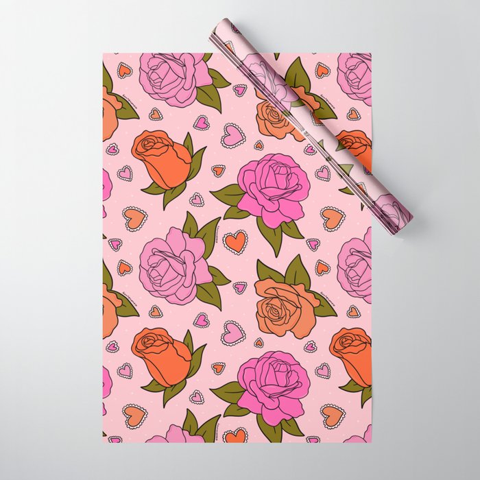 Valentine Roses Wrapping Paper Gallery Image 1