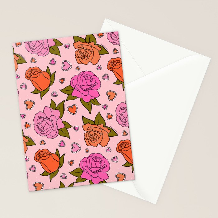 Valentine Roses Stationery Card Gallery Image 2