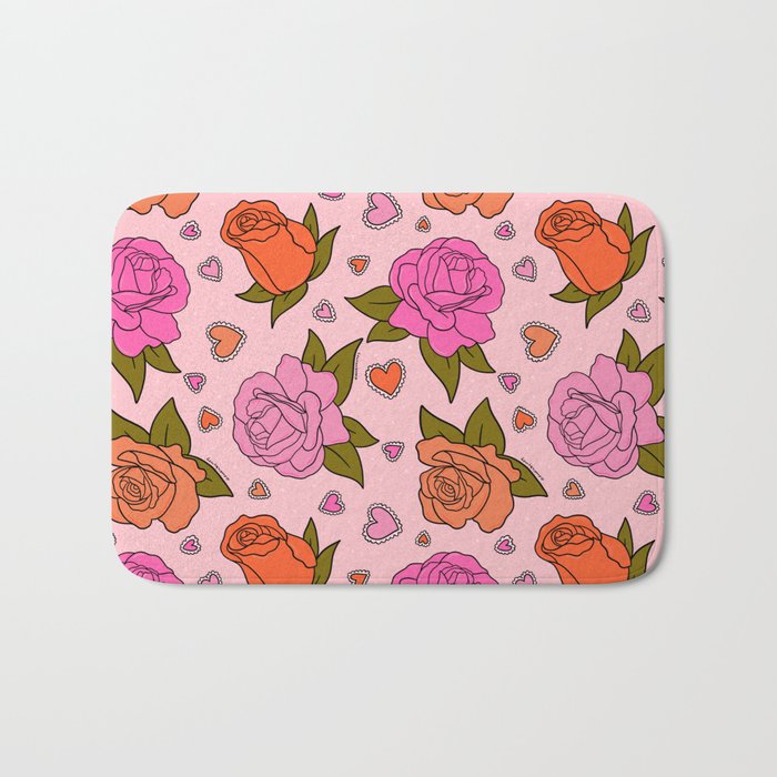 Valentine Roses Bath Mat Gallery Image 1